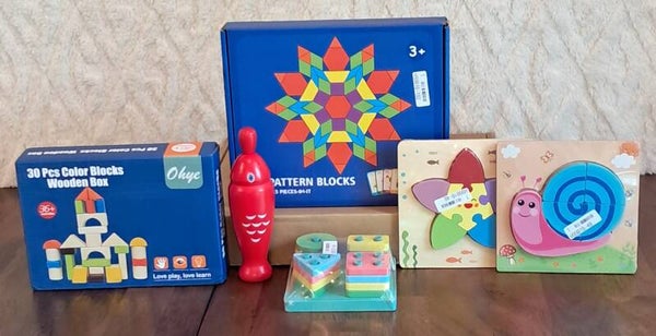 Girls wooden educational toddler box.
