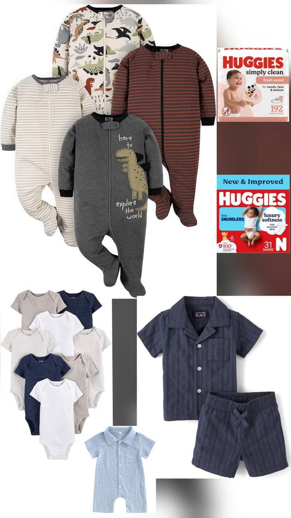 The 0-3 month boys summer clothing box