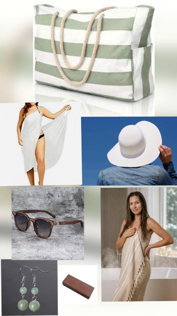 The woman's green poolside/beach bag box.