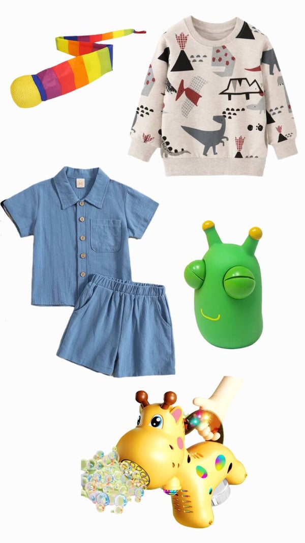 3T Boy's Summer Outfit & Bubble Blower Box