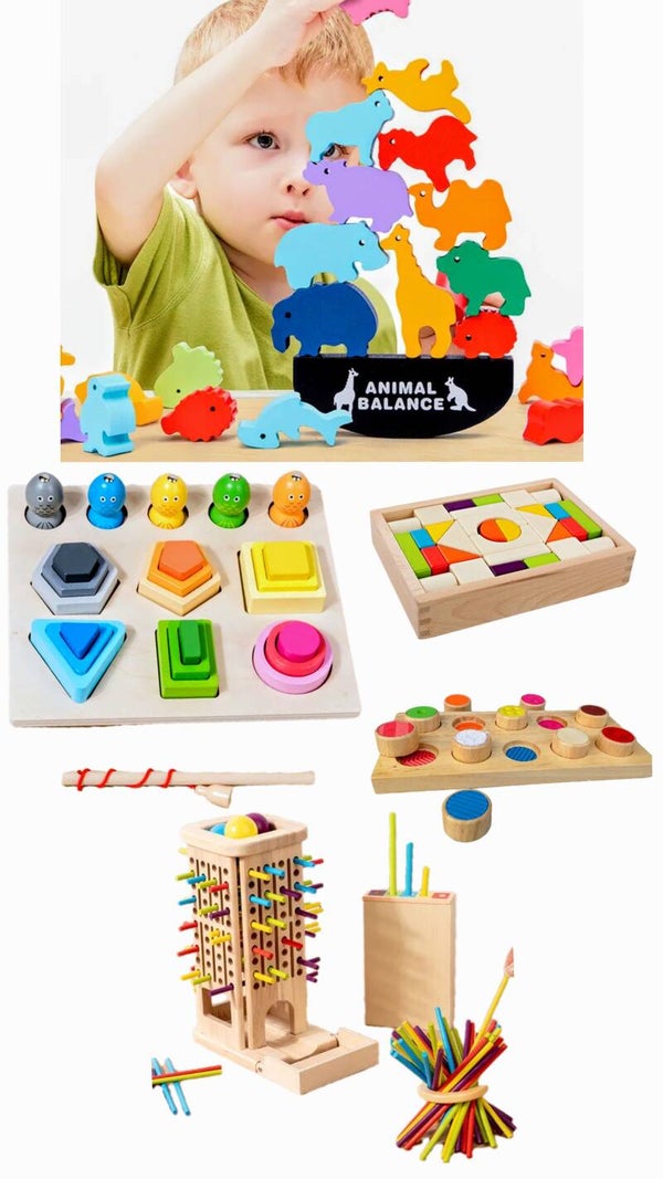 Ages 3-6 Wooden Educational Toddler Box.