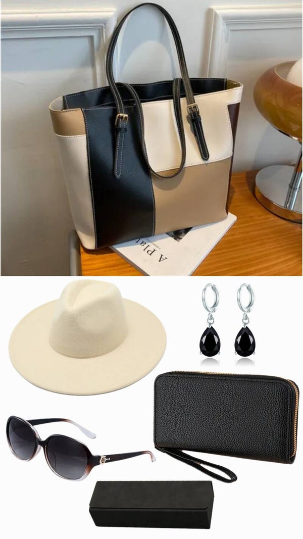 Color Block Tote & Wallet Box