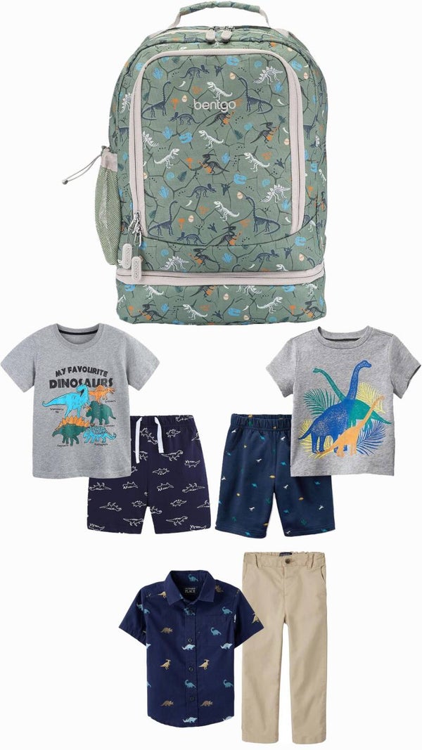 5T Dinosaur Backpack & Clothing Box