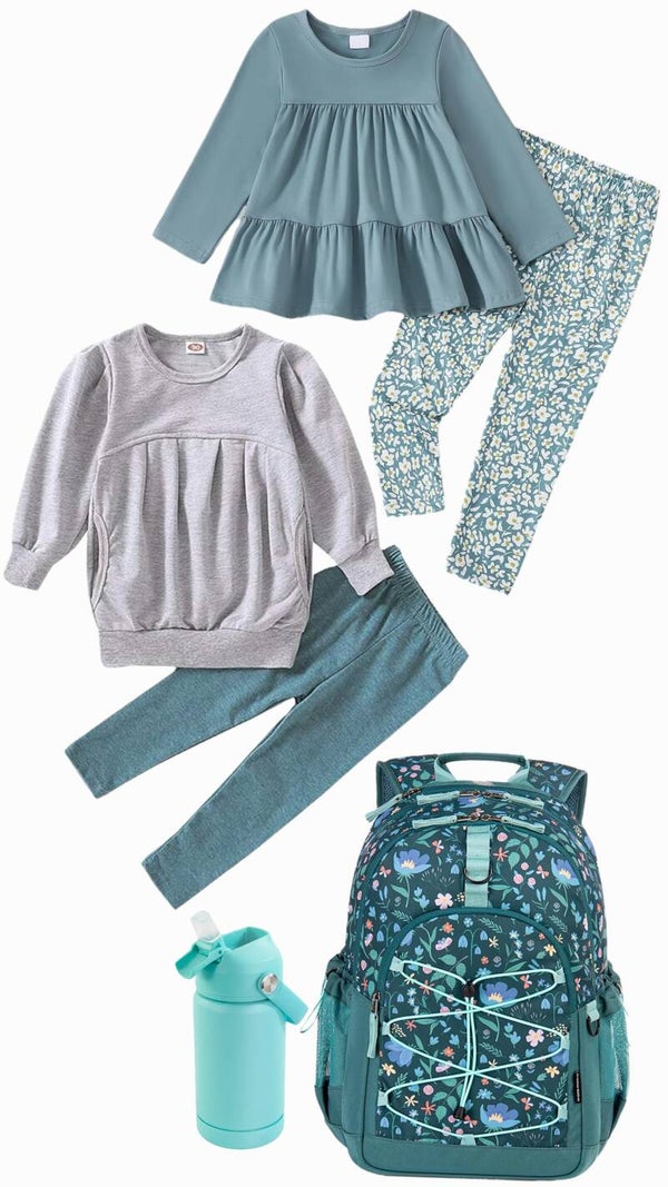 Girl's 4-5T Backpack & Clothing Box