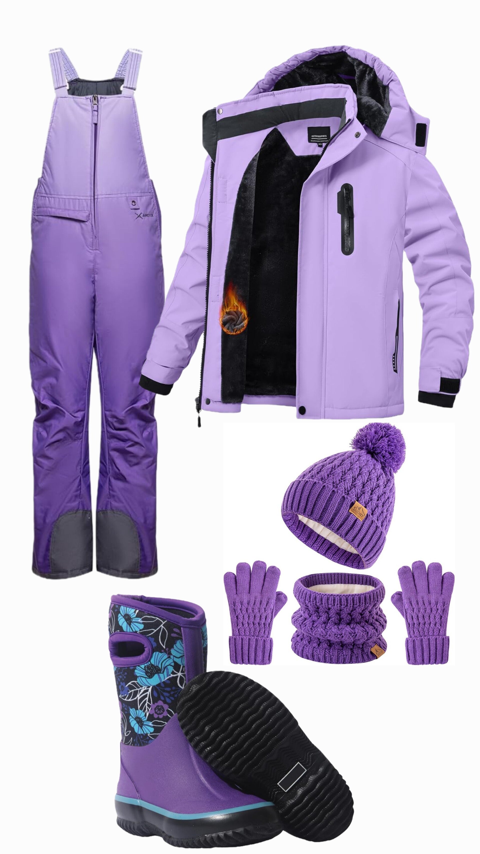 Girl's Size 6-7 Complete Winter Gear Box