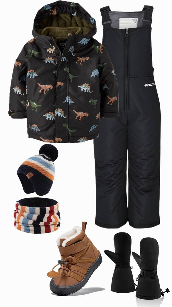 Boy's 18 Month Dino Winter Jacket & Gear Box
