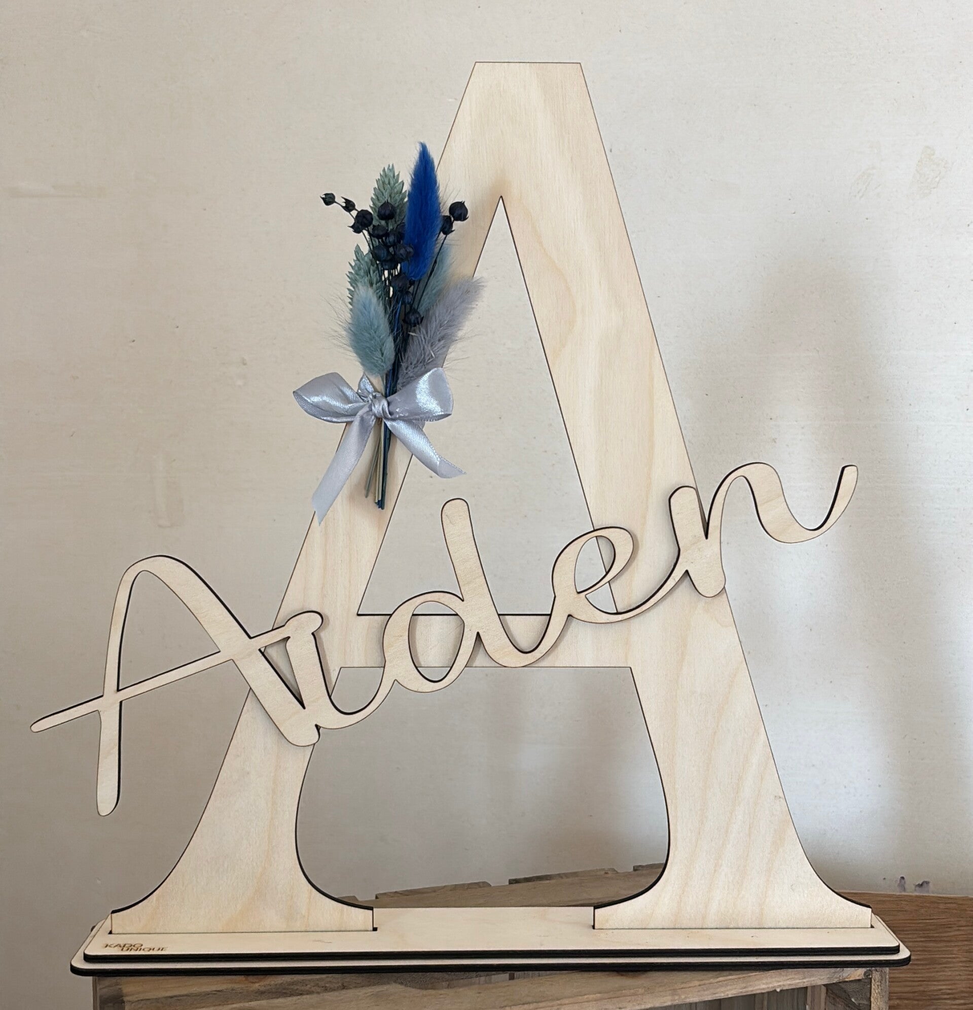 Houten letter met naam