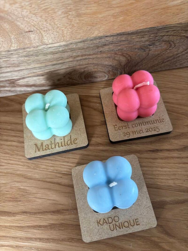 Bubbelkaarsje met een boodschap