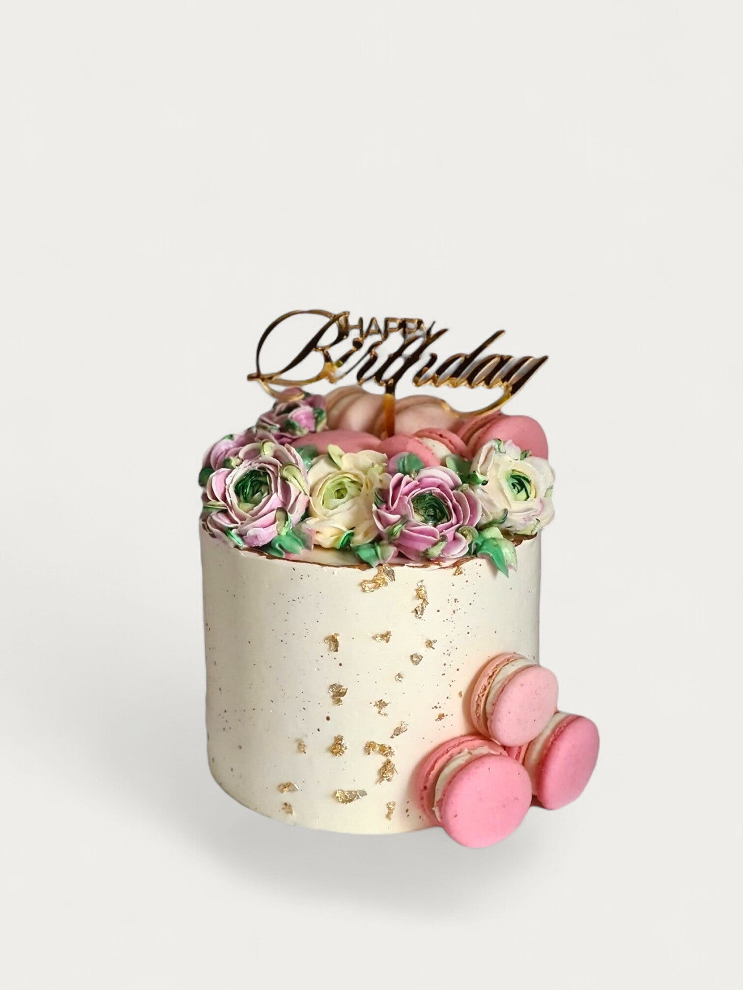 Pink White Flower Cake