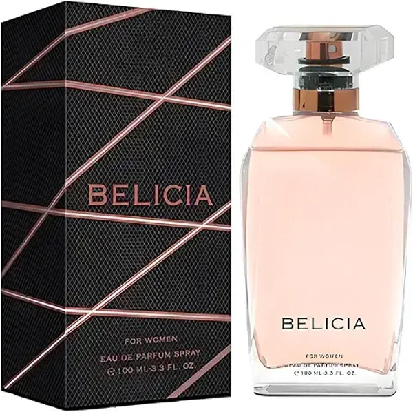 Belicia For Women Eau de Parfum Spray for Women,Wonderful Gift,Gourmand Fragrance,Daytime and Casual Use,for all Skin Types,a Classic Bottle,3.4 Fluid Ounce