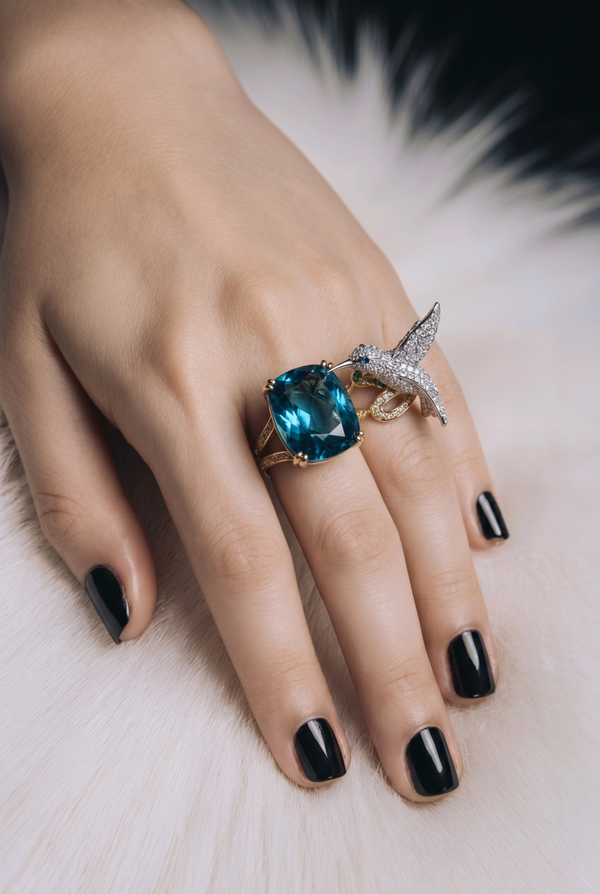 Bague Colibri cristal