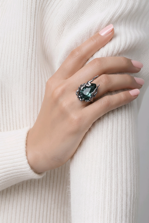 Bague araignée cristal
