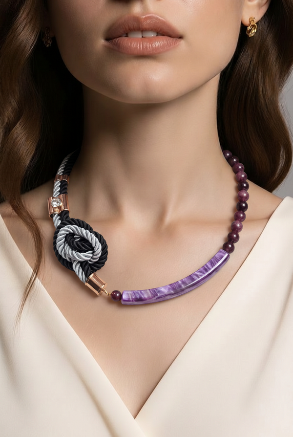 Collier pierres Améthyste