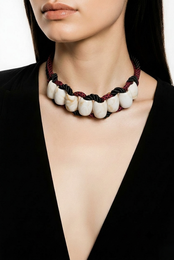 Collier ras le cou pierre naturelle