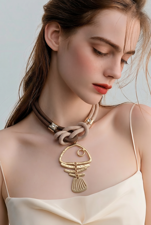 Collier poisson doré