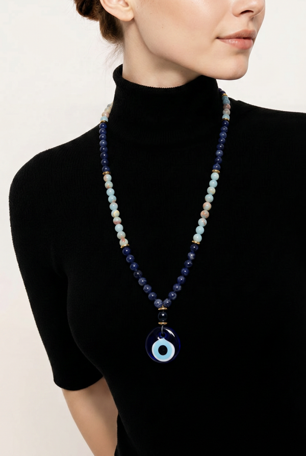 Collier laurence Lapis-lazuli turquoise