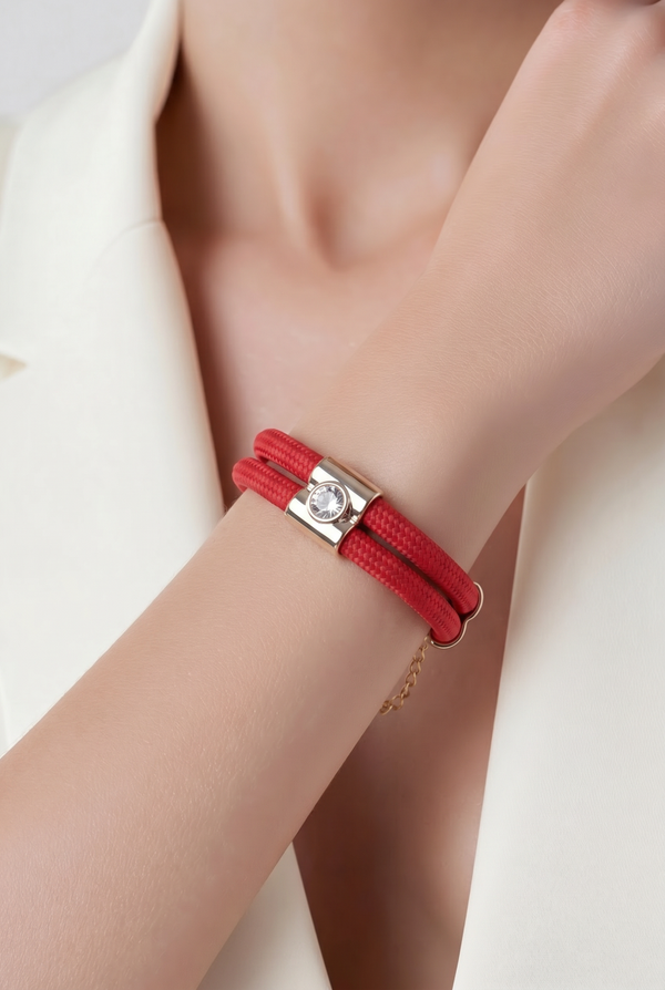 Bracelet diamants cordon