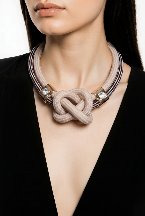 Collier 808 cordon beige
