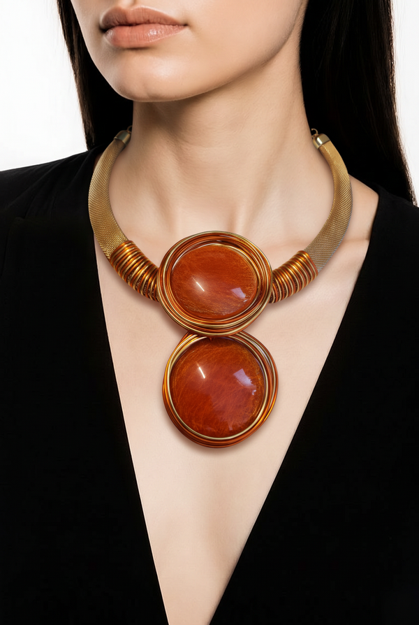 Collier 833 cabochon terracora