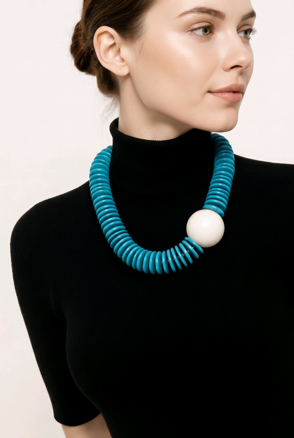 Collier 847 boule verte