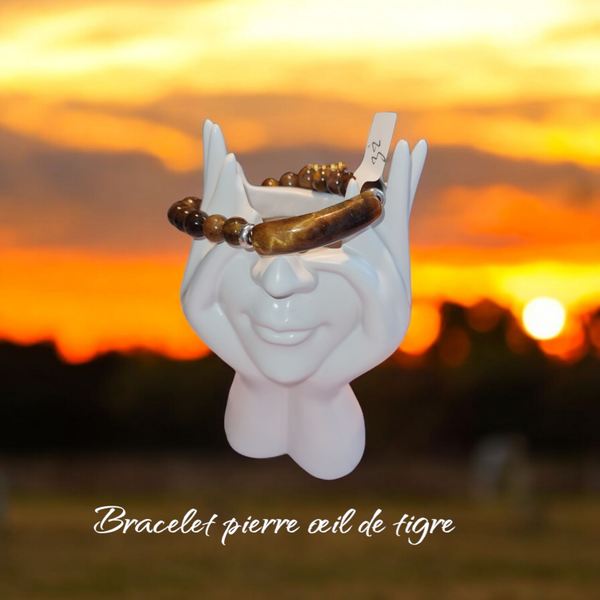 Bracelet 32 pierre Œil de Tigre