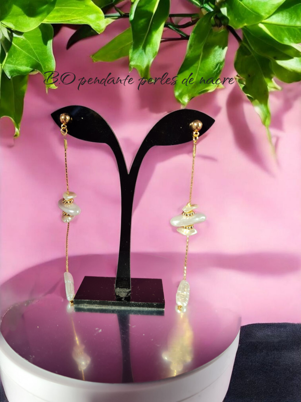 B.O pendante perles de nacre