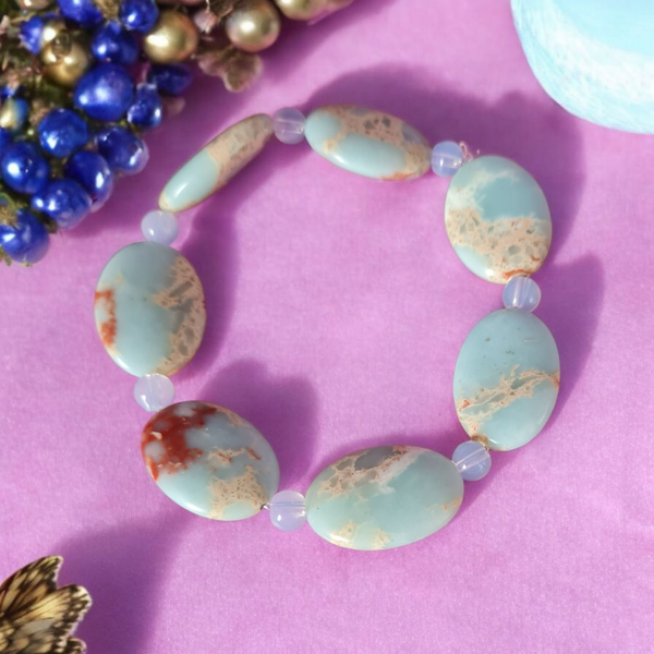 Bracelet 277 pierre peau de serpent