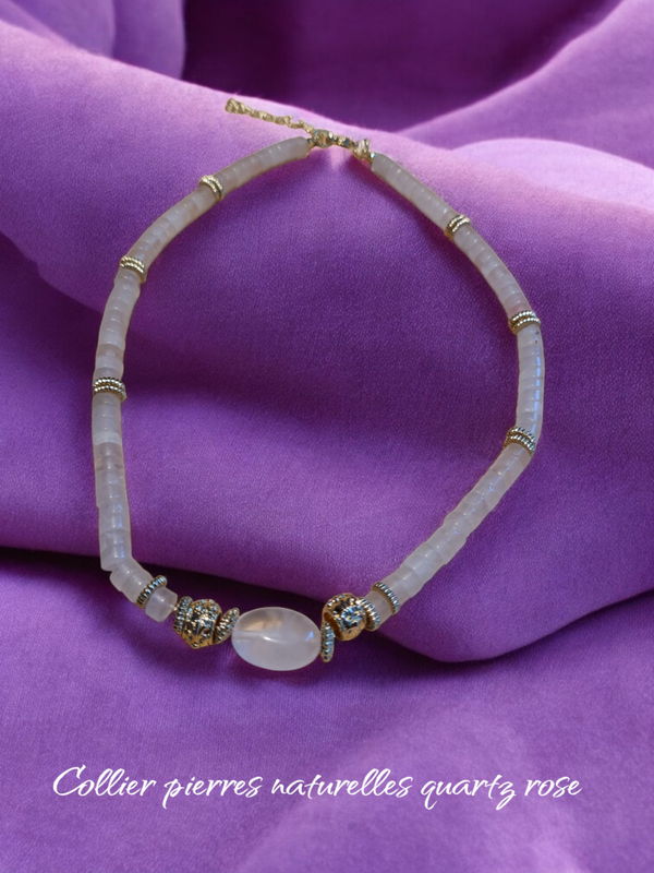 Collier 300 pierre de Quartz rose