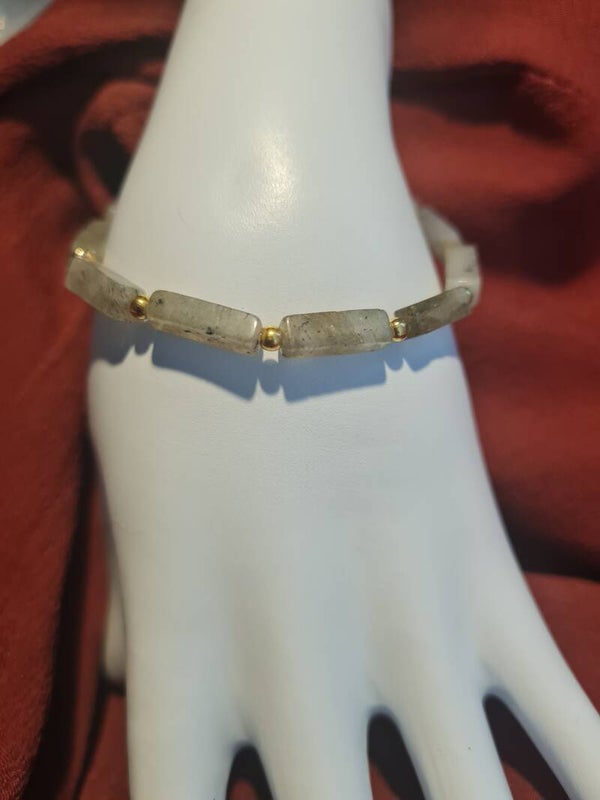 Bracelet 322 pierre de grès gris