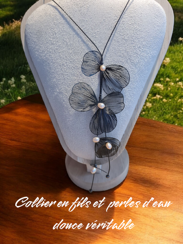 Collier 348 fils et perles d'eau douce