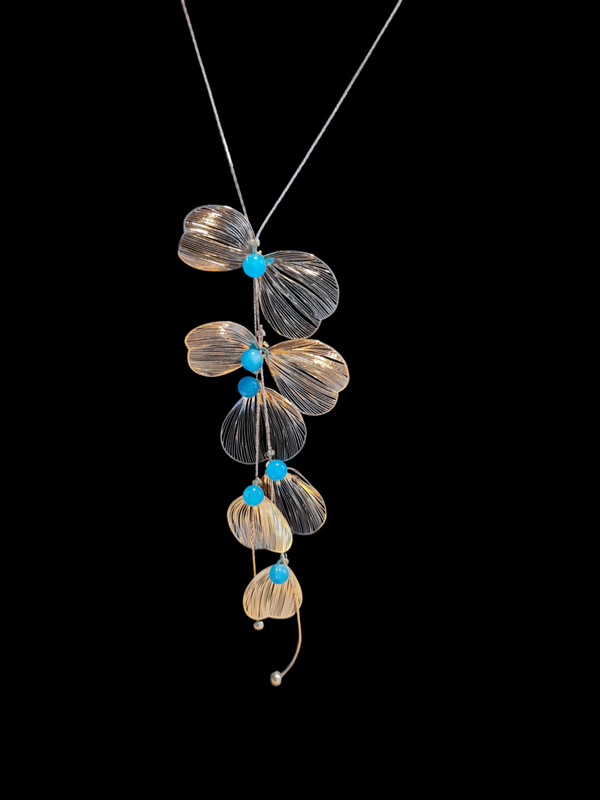 Collier 350 fils et pierre Amazonite