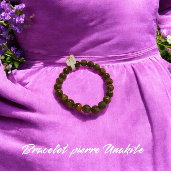 Bracelet 364 pierre Unakite véritable