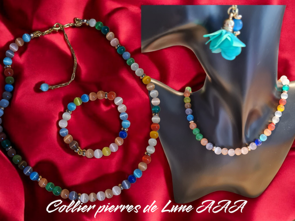 Collier 376 pierres de Lune