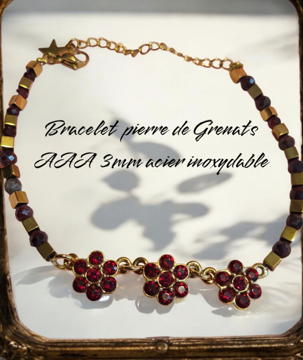Bracelet 391 pierre Grenats AAA