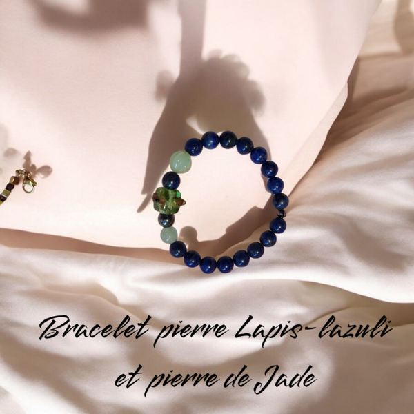 Bracelet 390 pierre Lapis-lazuli jade