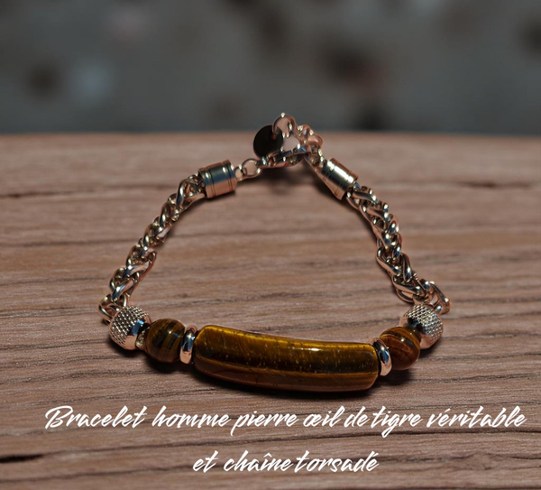 Bracelet 401 homme œil de tigre