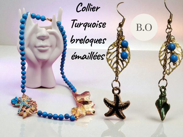 Collier 412 Turquoise 8mm AAA