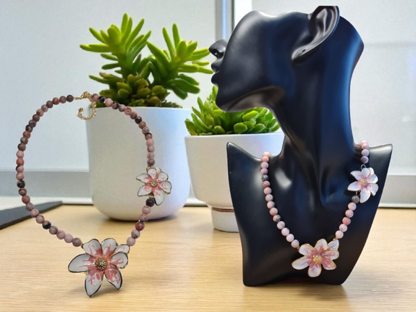 Collier 435 pierre naturelle véritable