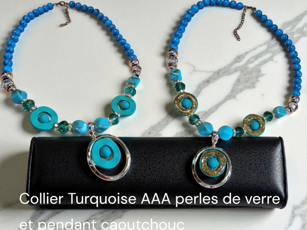 Collier 441 pierres Turquoise AAA