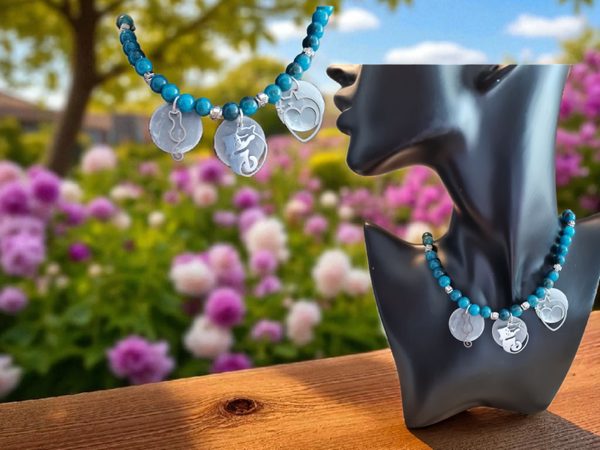 Collier 473 pierre de Malachite