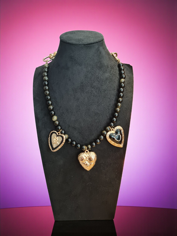 Collier 526 pierre véritable Onyx