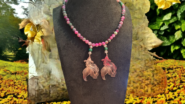 Collier 544 pierre Unakite AAA