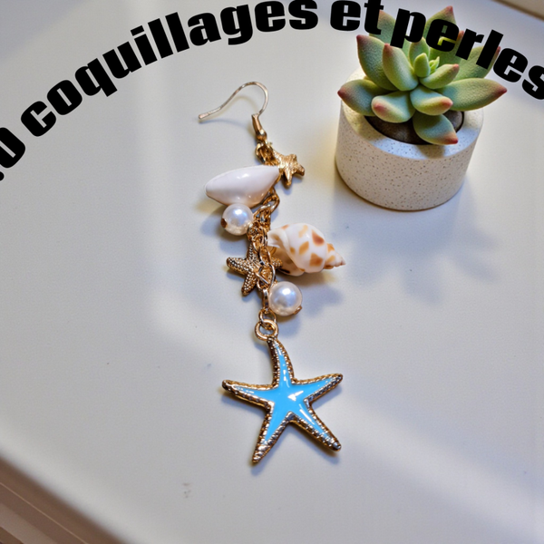 BO pendante coquillages étoiles