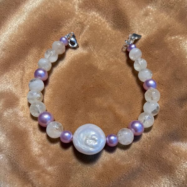 Bracelet 664 pierre de nacre naturel