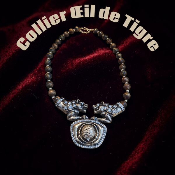 Collier 770 pierre en œil de tigre