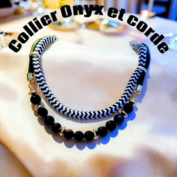 Collier 680 pierres Onyx