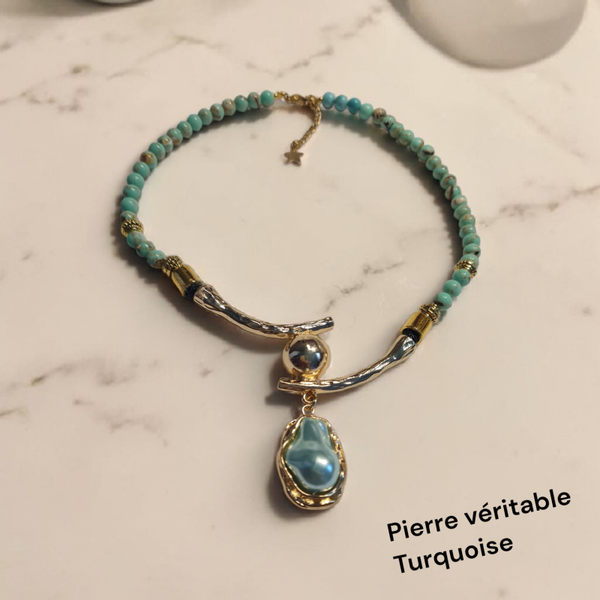 Collier 731 pierres Turquoise véritable