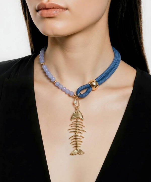 Collier 743 pierre naturelle véritable