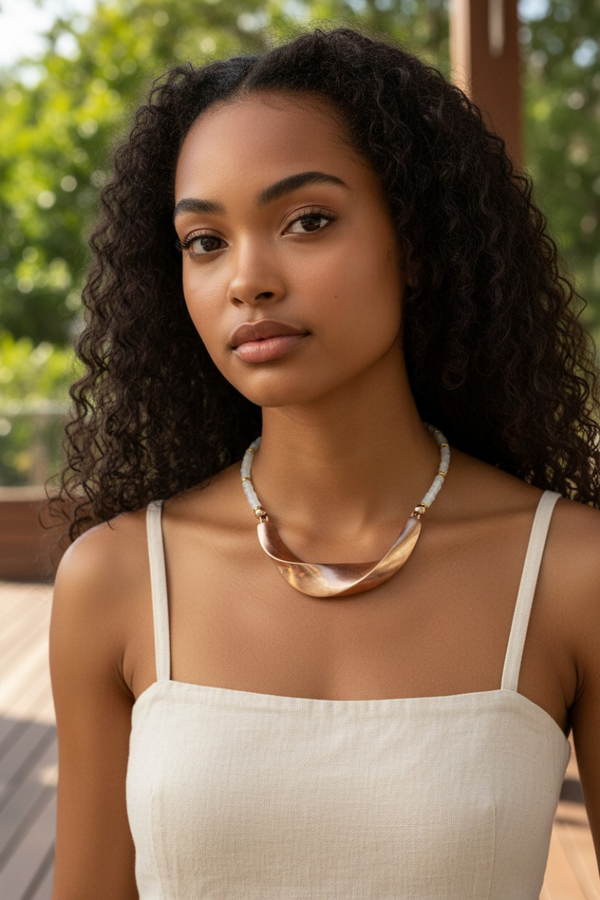 Collier 689 pierres de Lune 8mm