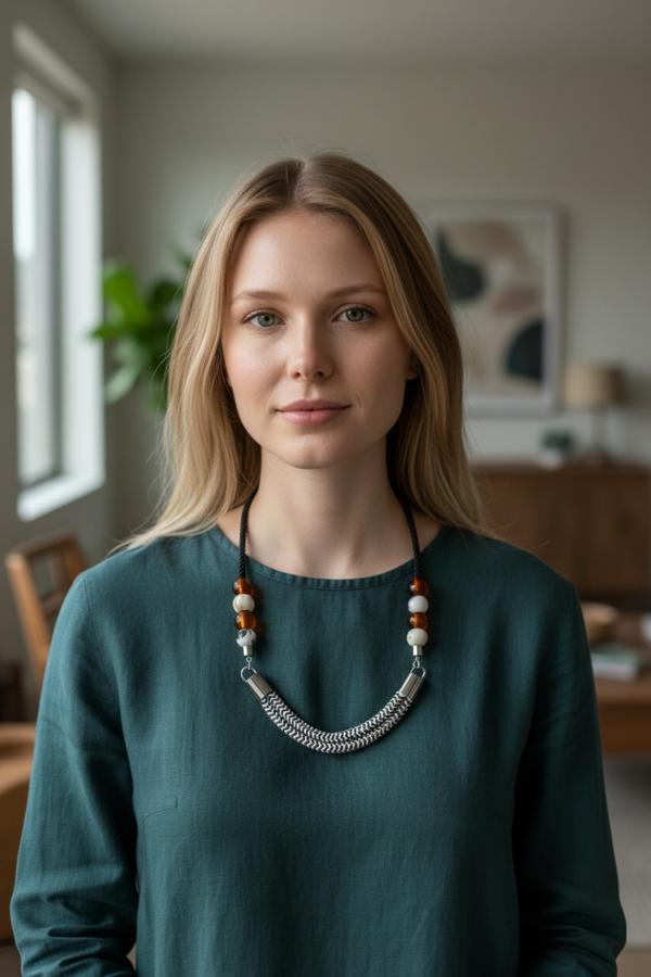 Collier 724 cordon perles synthétique